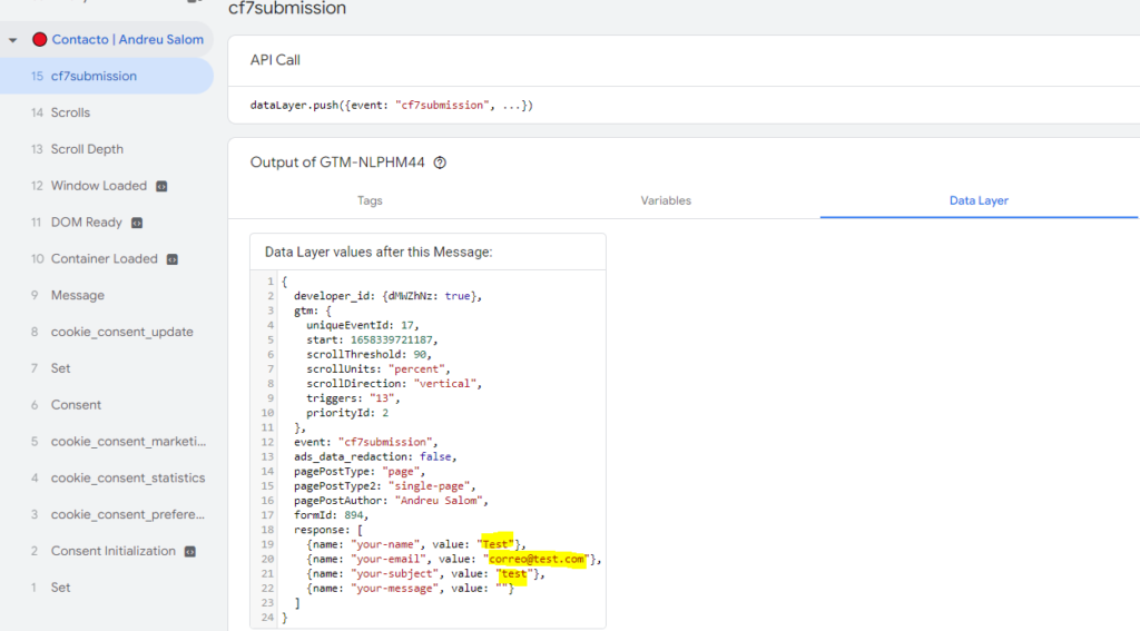 data layer contact form 7